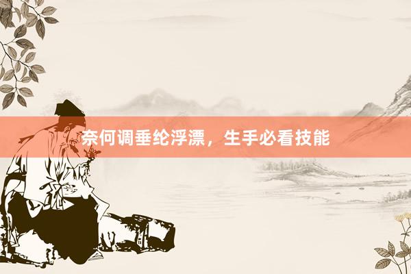 奈何调垂纶浮漂，生手必看技能